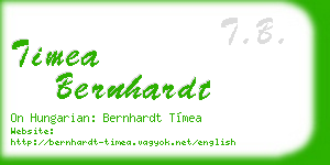 timea bernhardt business card