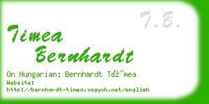 timea bernhardt business card